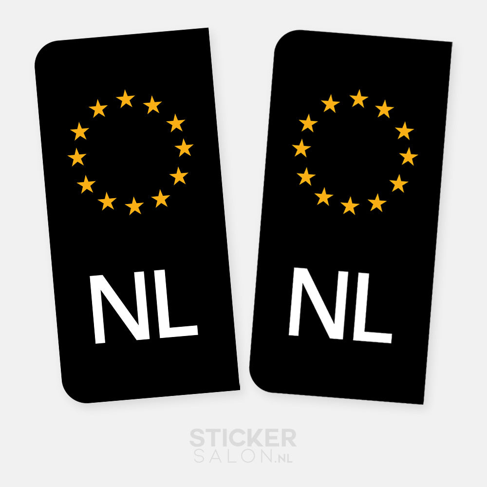 NL kentekensticker in het zwart - Premium™