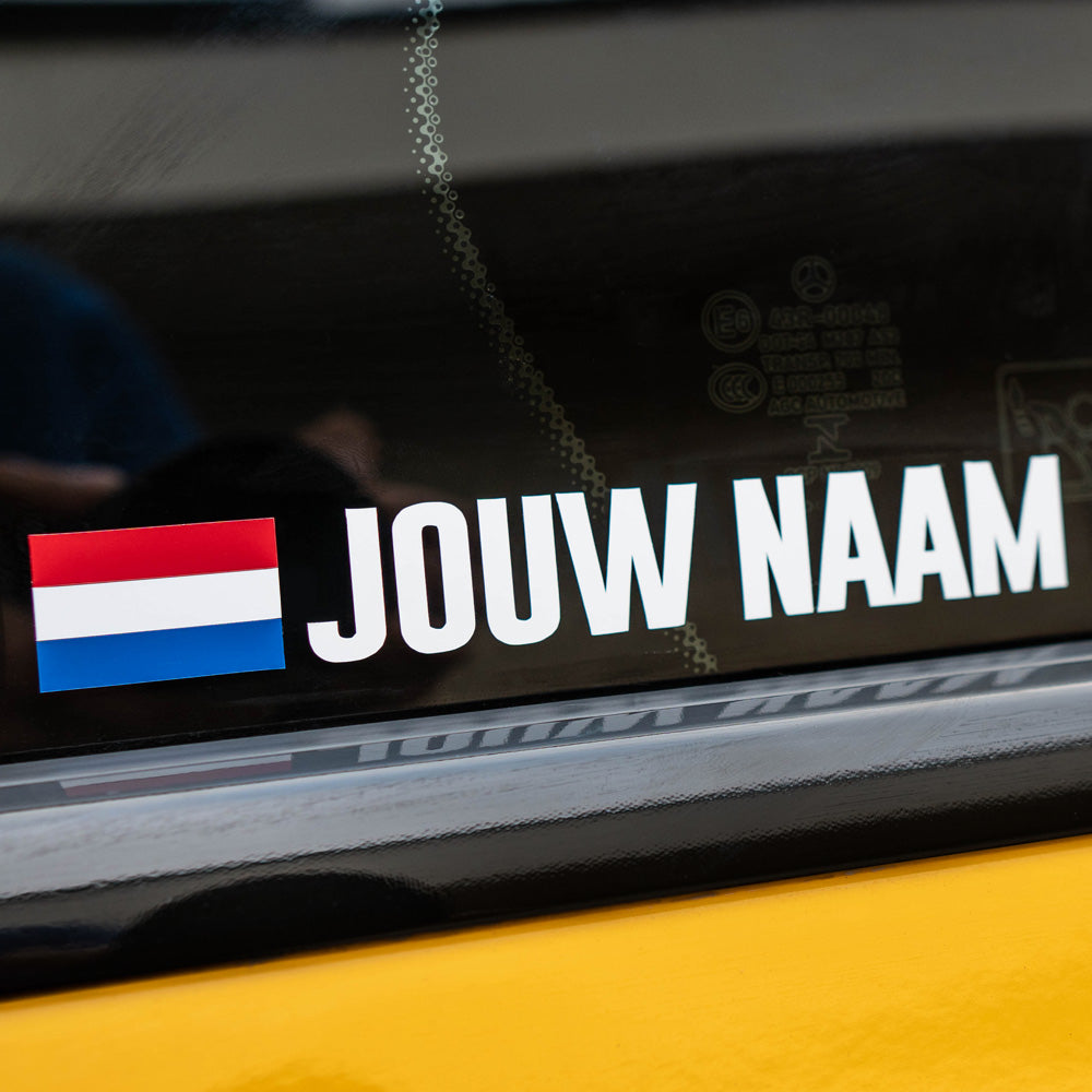 Rijders-naamstickers met Nederlandse vlag (2 stuks) - Premium™