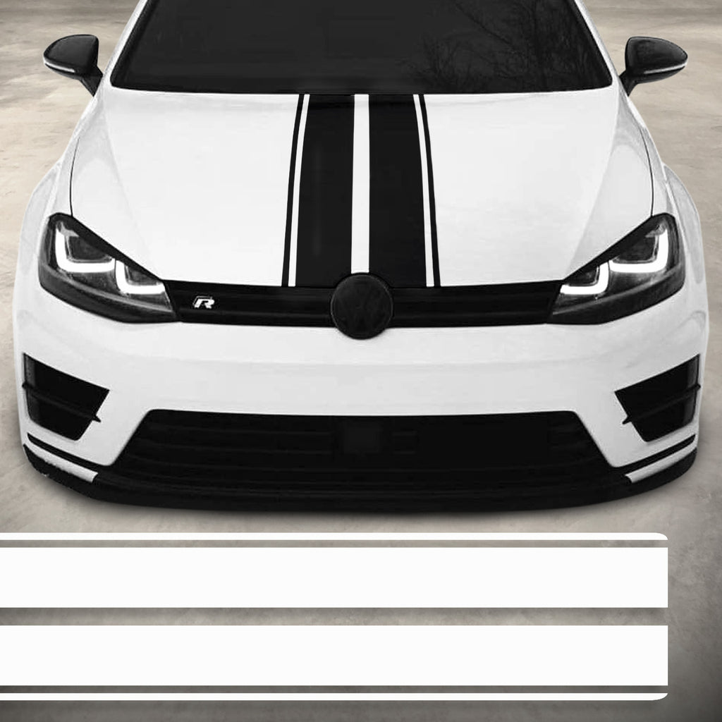 Motorkap Race Striping dubbel - Premium™